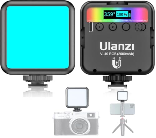 Amazon | Ulanzi VL49 RGB撮影ライト LEDビデオライト ミニ三脚 撮影